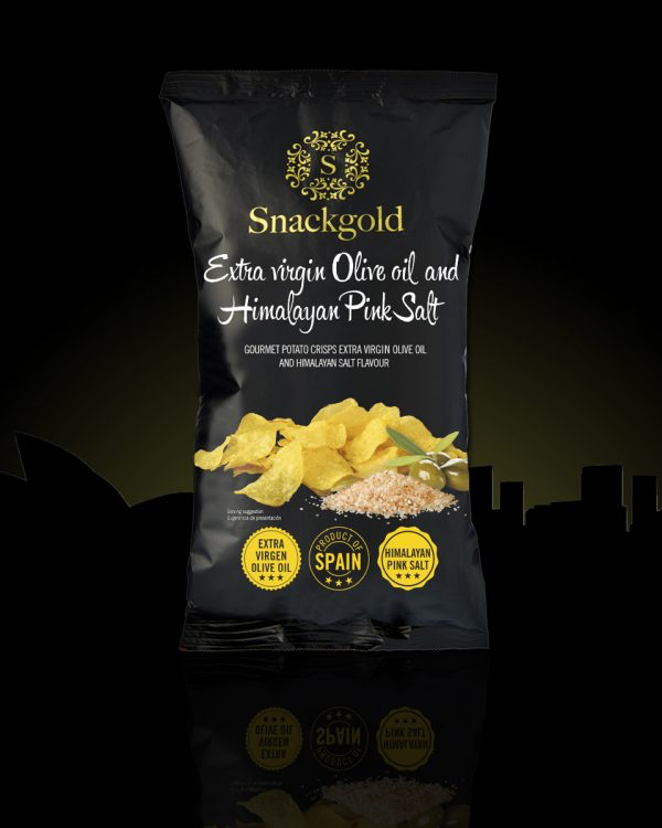 Chips huile d'olive extra vierge et sel rose d'Himalaya 125g SNACKGOLD  