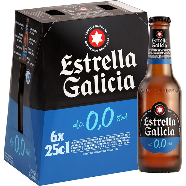 Bière Estrella Galicia 0% 6x25cl