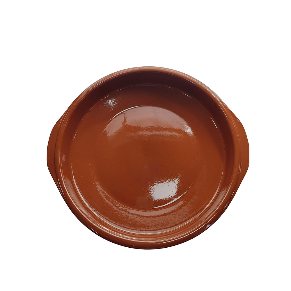 Plat en terre cuite avec anses 32cm