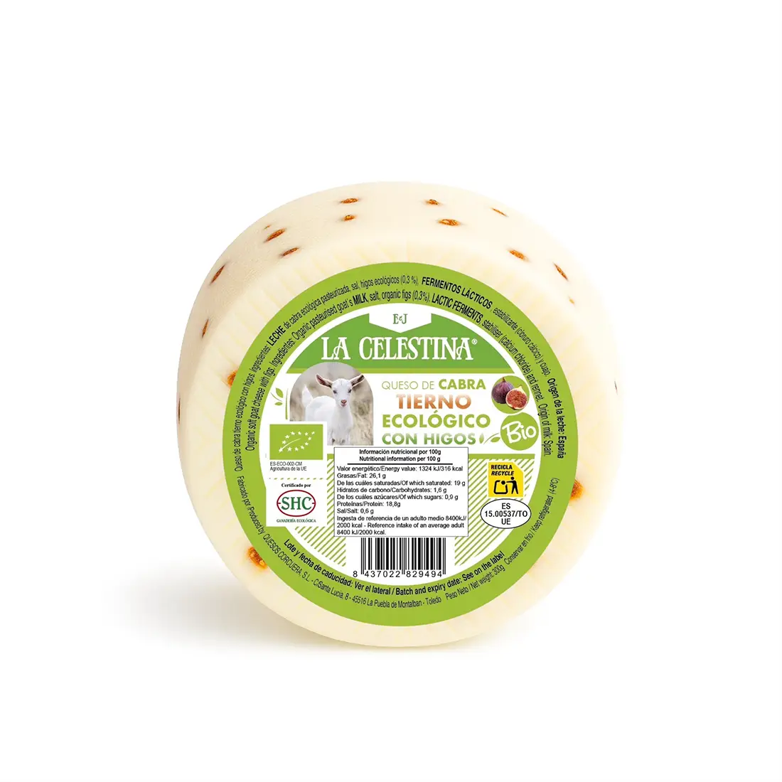 Fromage de chèvre doux bio aux figues 300g