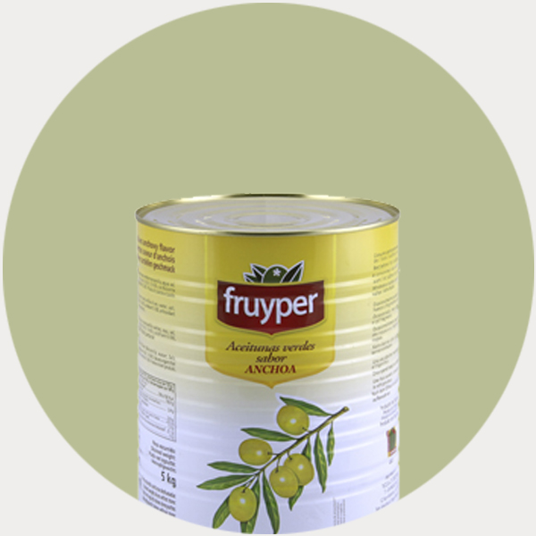 Olives vertes goût anchois dénoyautées 2,5kg