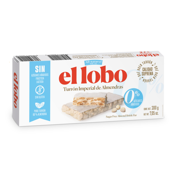 Turron Alicante 0% sucre 200g EL LOBO