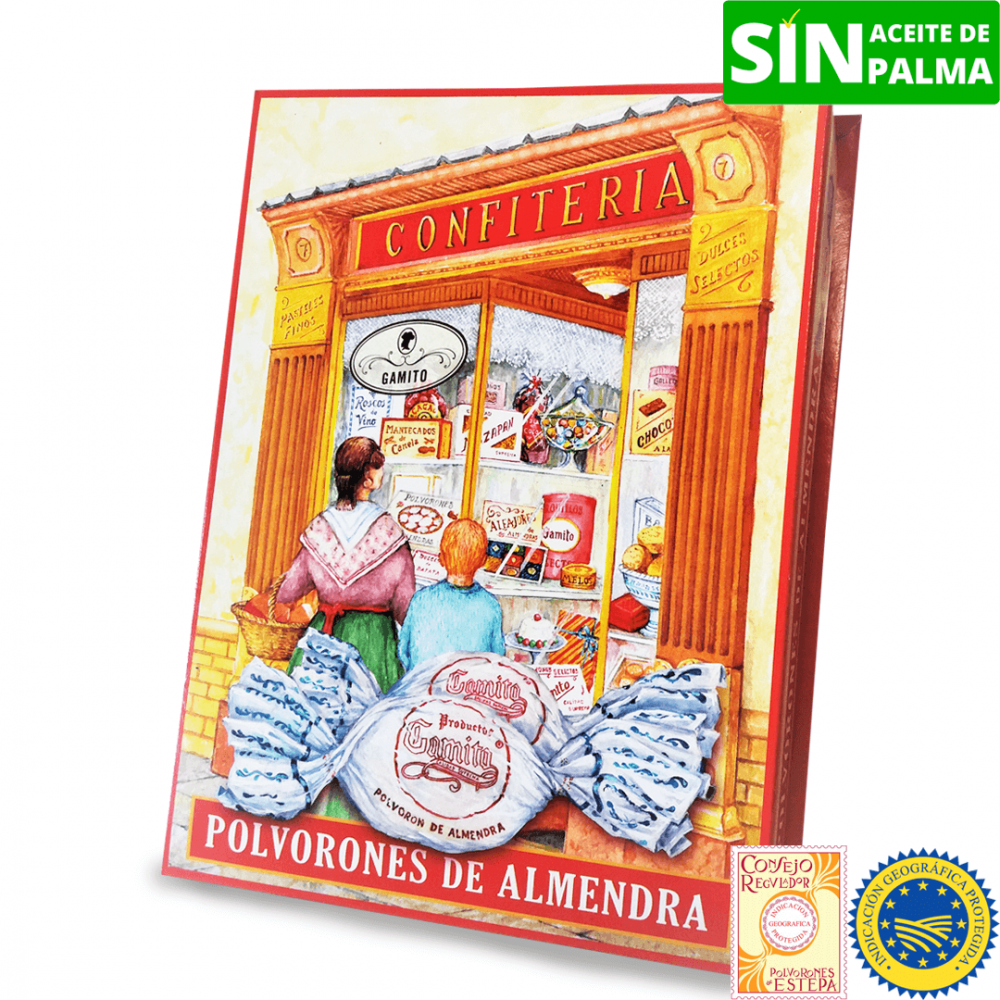Cajita polvorón de almendra 300g Gamito