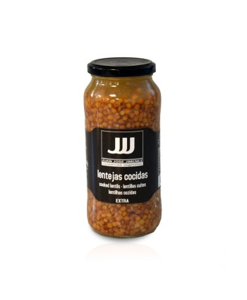 Lentilles cuites 580g cristal JJJ