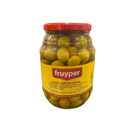 [A190200FR] Olives vertes goût anchois 600g