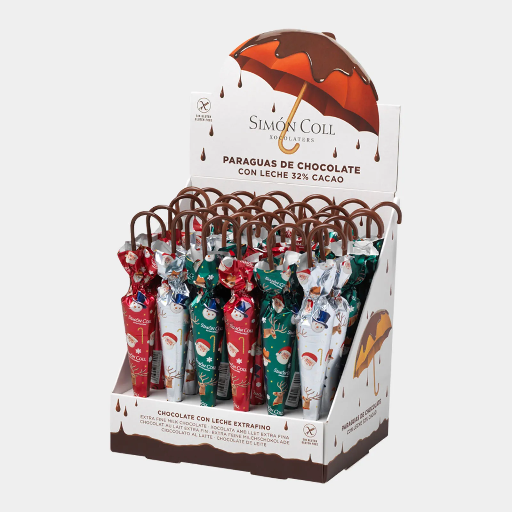 [NA01690] Sombrilla de Navidad choco 35g