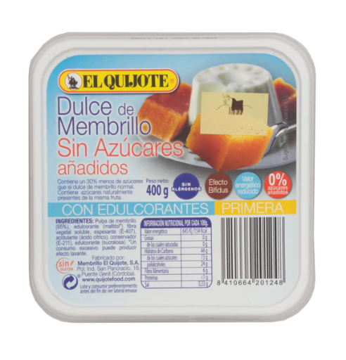 [00120SA] Pâte de coing membrillo sans sucre 400g EL QUIJOTE
