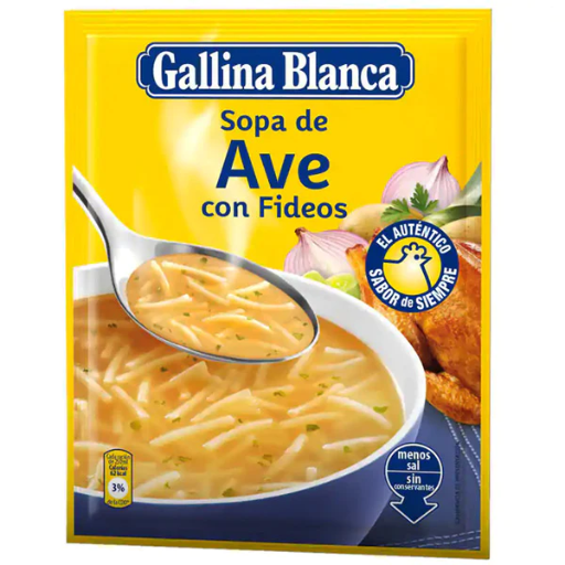 [SP0160] Sopa ave con fideos 76g GALLINA BLANCA