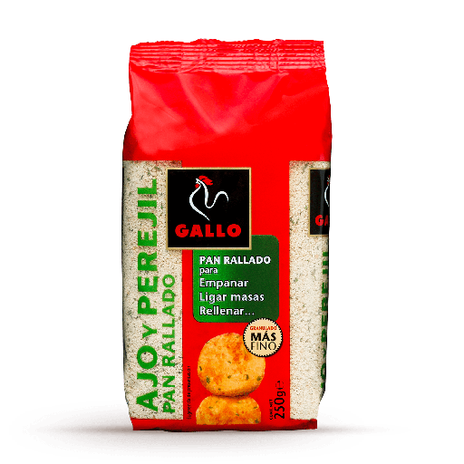[L0107A] Pan rallado ajo y perejil 250g GALLO