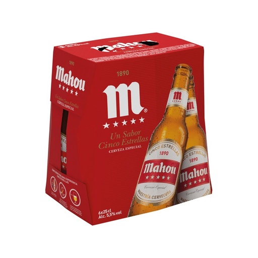 [00302P00] Bière Mahou 6x25cl