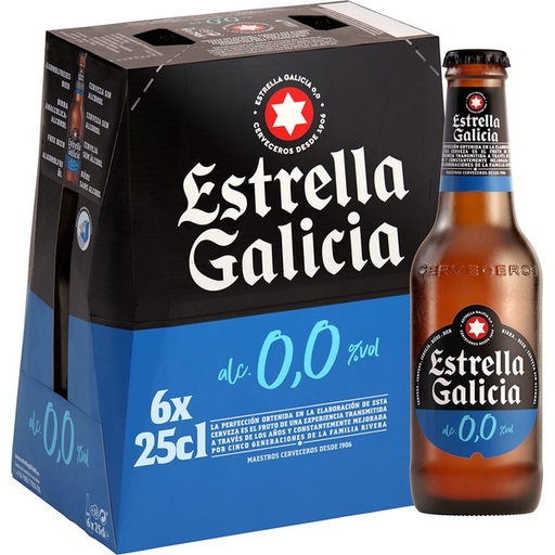 [00303C5] Bière Estrella Galicia 0% 6x25cl